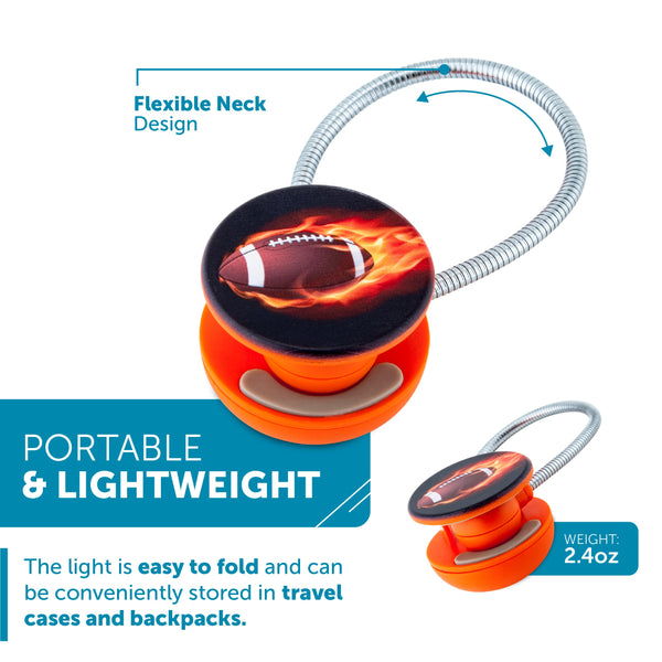 Disc Reading Light, Sports, Football Orange and Black by WITHit