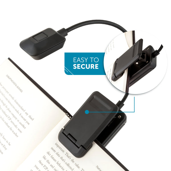 Quad 4 LED Reading Light by WITHit - Black