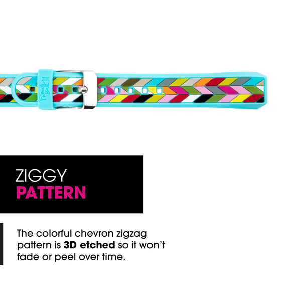 Designer Silicone Band for Fitbit Alta and Fitbit Alta HR by French Bull in Blue Ziggy