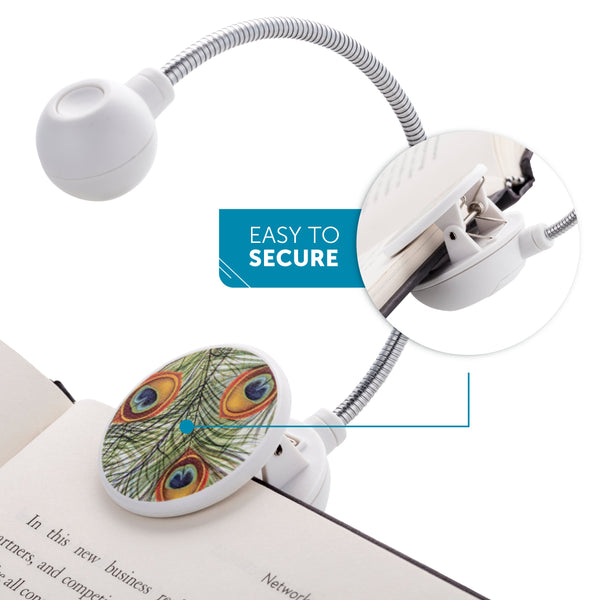 Disc Light Peacock LED Reading Light by WITHit