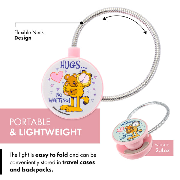 Garfield "Hugs" LED Book and Reading Light - Pink