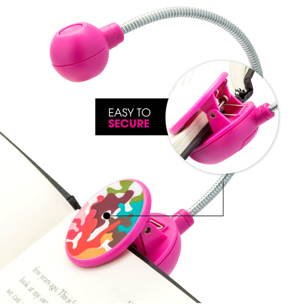 LED Disc Book and Reading Light by French Bull - Pink Glamo