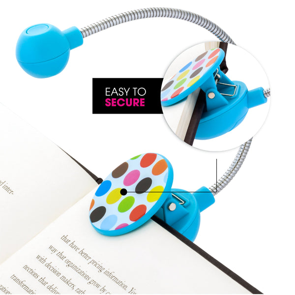 LED Disc Book and Reading Light by French Bull - Multi Dots