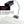 LED Book and Reading Light by French Bull - Black and White Floral Vine Pattern