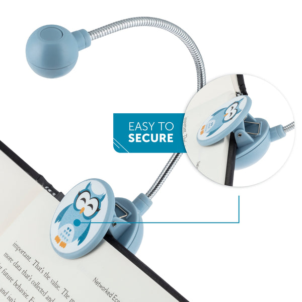 Disc LED Reading Light by WITHit - Sleepy Owl