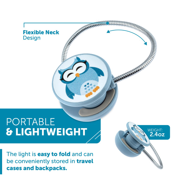 Disc LED Reading Light by WITHit - Sleepy Owl