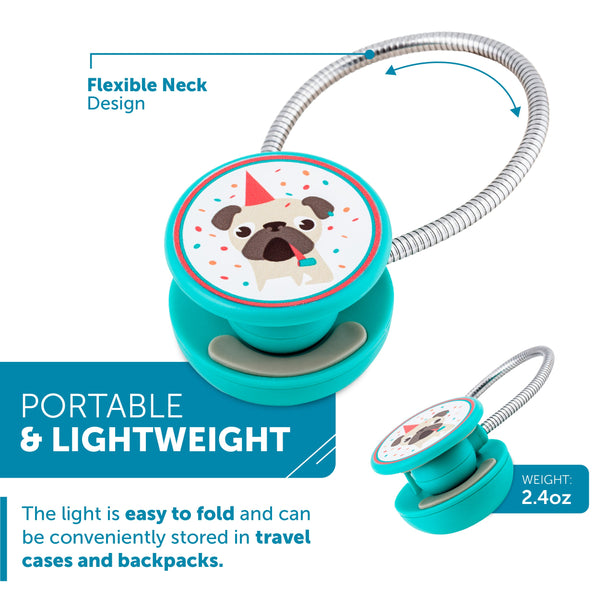 Disc LED Reading Light by WITHit - Party Dog