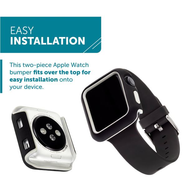 Apple Watch Protective Bumper, Black/Grey