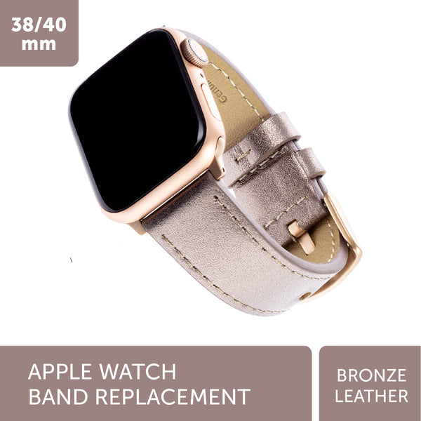 WITHit Leather Band for 38/40/41mm Apple Watch - Bronze