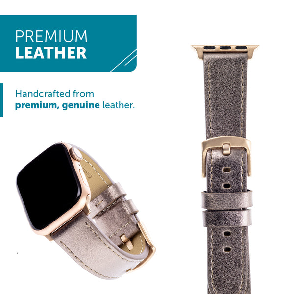 WITHit Leather Band for 38/40/41mm Apple Watch - Bronze
