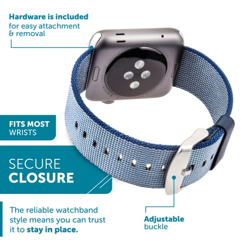 WITHit Nylon Band for 42/44/45mm Apple Watch - Blue