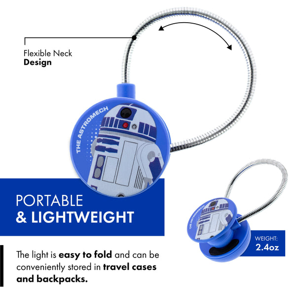 Star Wars Disc LED Reading Light by WITHit - The Astromech Galaxy of Adventures - R2-D2 LED Reading Light