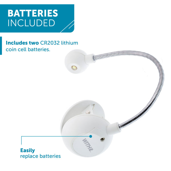 Disc Reading Light by WITHit - White