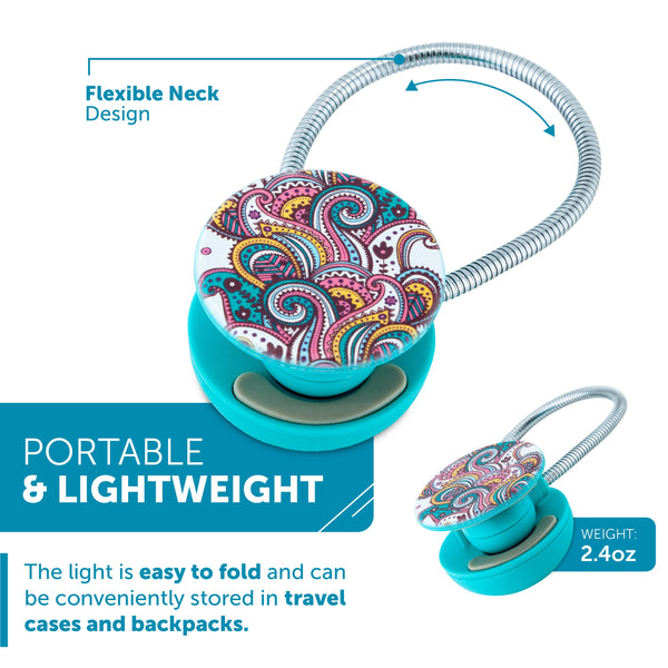 Disc Reading Light, Paisley Pattern by WITHit