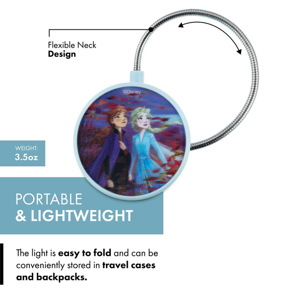 Disney Frozen 2 Disc LED Reading Light - Elsa and Anna 3D