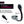 French Bull, Charge Light, Black and White Marble Pattern Reading Light