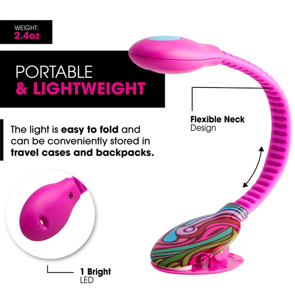 French Bull USB Rechargeable LED Charge Reading Light (Pink)