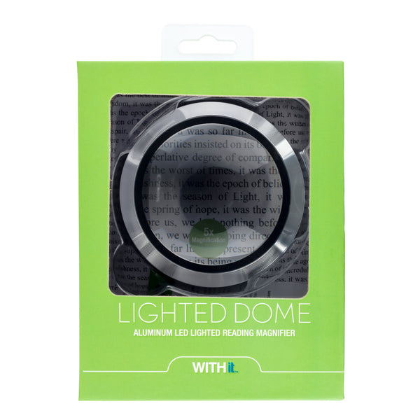 WITHit Lighted Dome Magnifier  - Black
