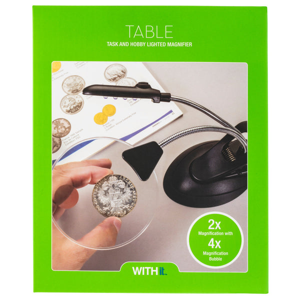 WITHit Table Lighted Magnifier