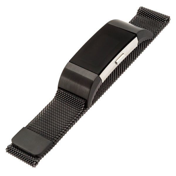 Designer Bands for Fitbit Charge 2 by WITHit - 3 Pack in Gray Silicone, Navy Silicone & Black Mesh