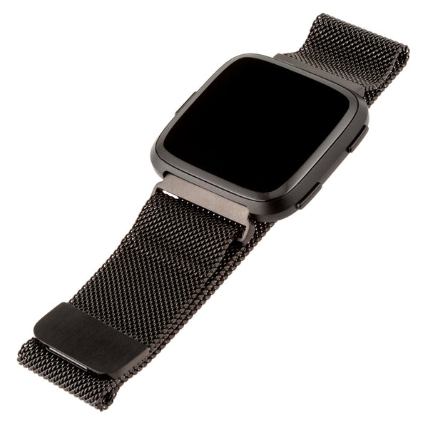 Stainless Steel Mesh FitBit Versa Band, Graphite