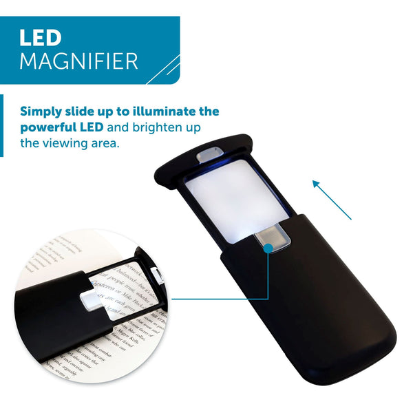 WITHit Pocket Lighted Magnifier - Black