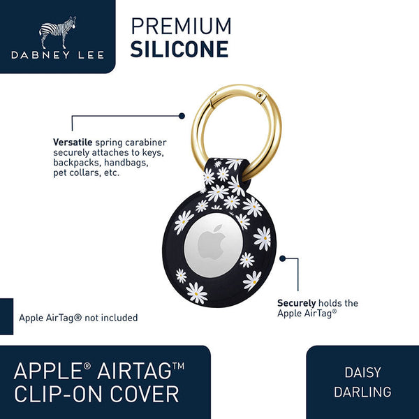 Dabney Lee Apple AirTag Silicone Clip-on Cover in Daisy Darling