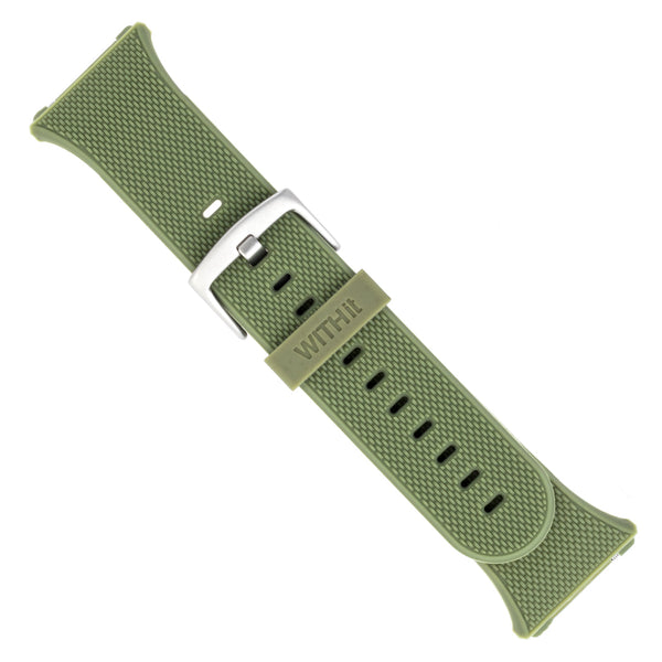Silicone FitBit Ionic Band, 2-Pack in Black/Grey, Olive Woven